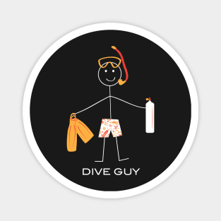 Funny Mens Dive Guy for Scuba Divers Magnet